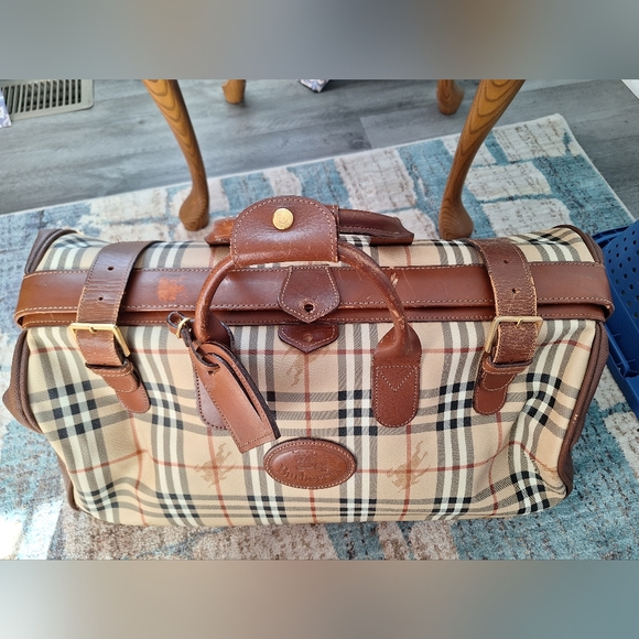 Rare Vintage Burberrys Haymarket Duffle Doctor Bag - Picture 3 of 15